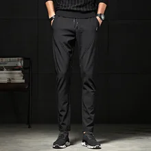 New men's sports and leisure pants Youth Korean version of the trend of self-cultivation sweat-absorbent and quick-drying pants girls jeans small pants 2018 new children s korean version self cultivation fashion broken holes pencil pants