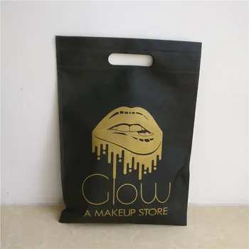 

Wholesale 1000pcs/lot 35Hx25cm Custom Printed logo non woven shopping bag Promotion reusable Die Cut eco-friendly ads bags