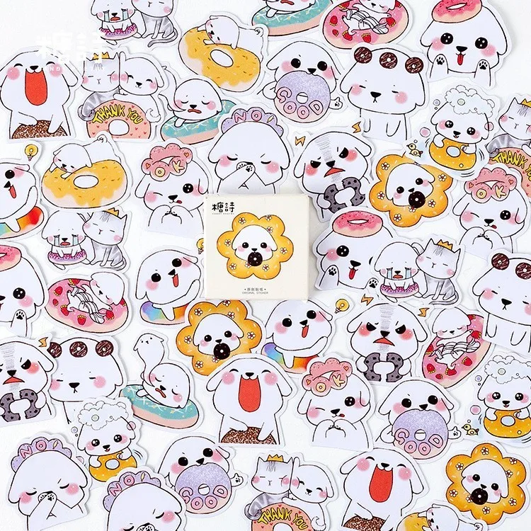 

45PCS/box New Cute Foodie Small Q Paper Lable Sealing Stickers Crafts Scrapbooking Decorative Lifelog DIY Stationery