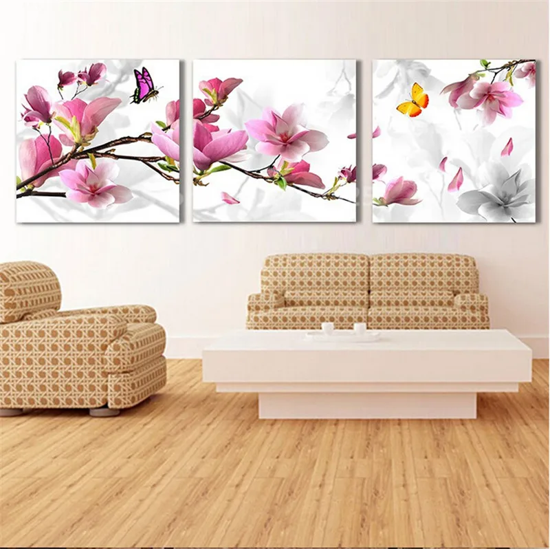 3-pcs-canvas-art-Modern-Home-Decoration-Wall-Art-Picture-For-Living-Room-Pink-Tulip-Flower (2)