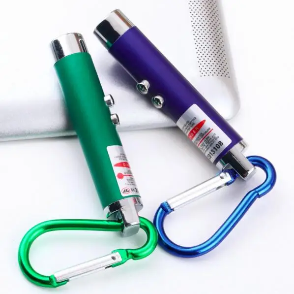 Sale 1PC 2 In 1 LED Puntero Laser Pen Pointer FlashLight Torch 5mW Emergency Keychain Linterna Bicicleta Free Shipping 4