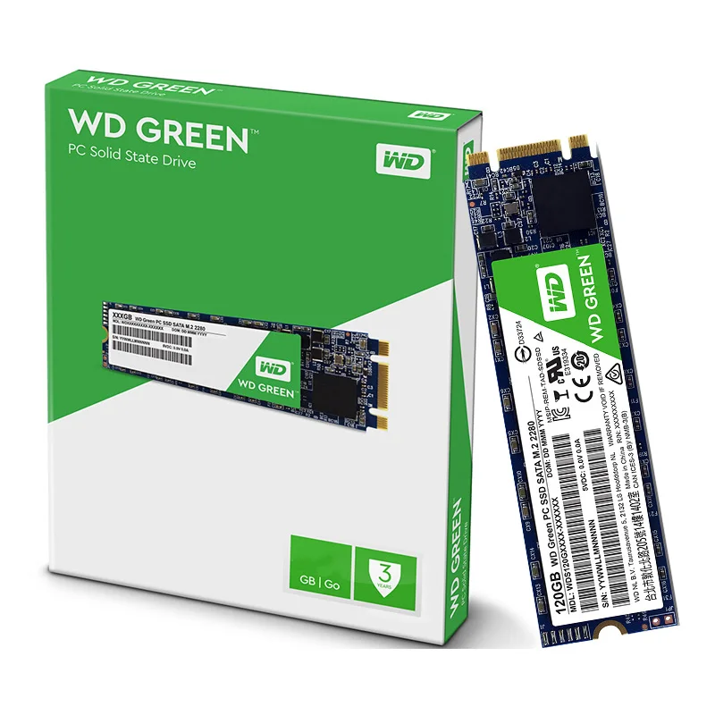 Western Digital WD Green PC SSD 120 ГБ M.2 2280 Внутренний твердотельный жесткий диск WDS120G1G0B 540 МБ/с./с 120 ГБ для ноутбука