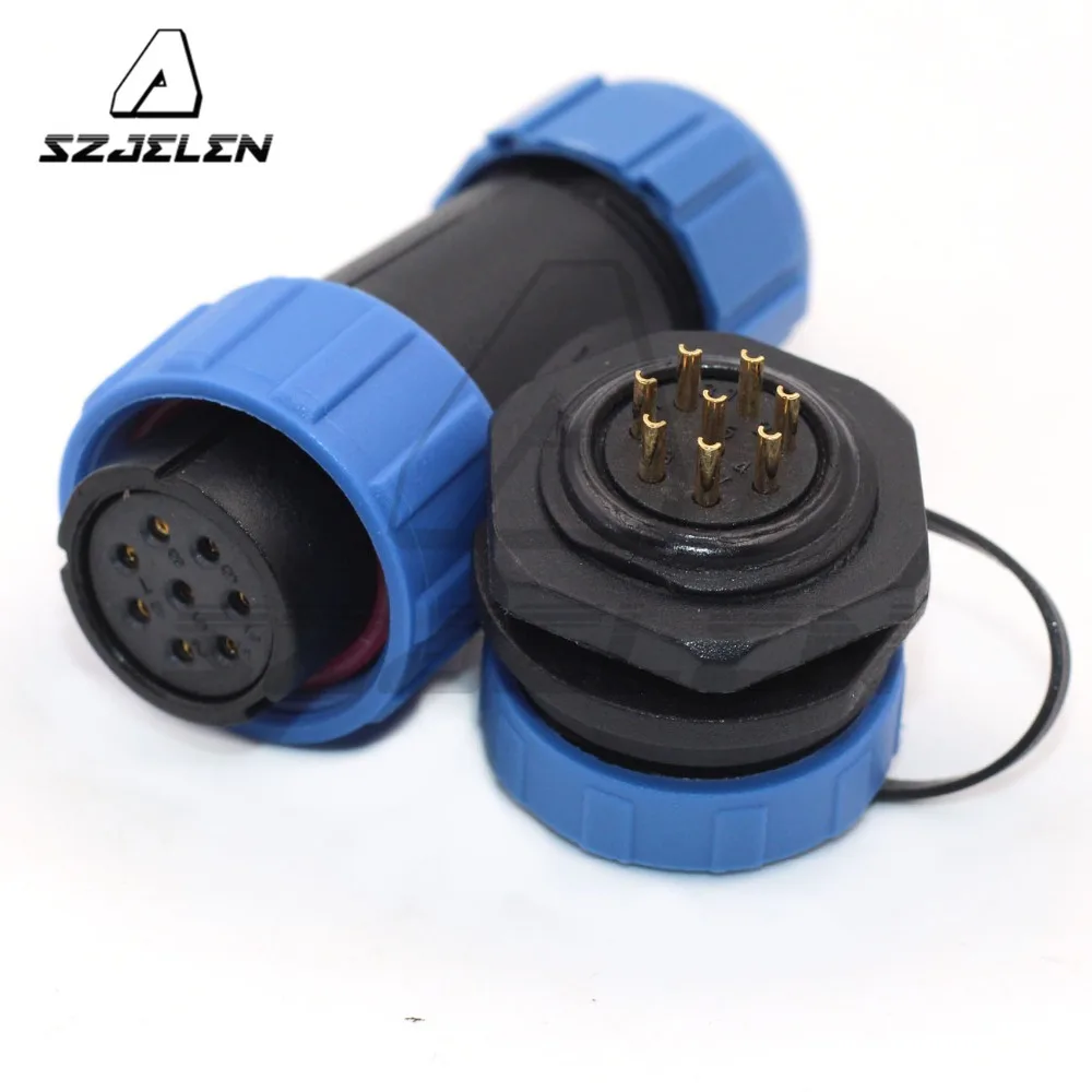 

SP21 type waterproof power connector 8Pin IP68 cable connector Plug and socket, rv solar power plug,solar connector,solar plug