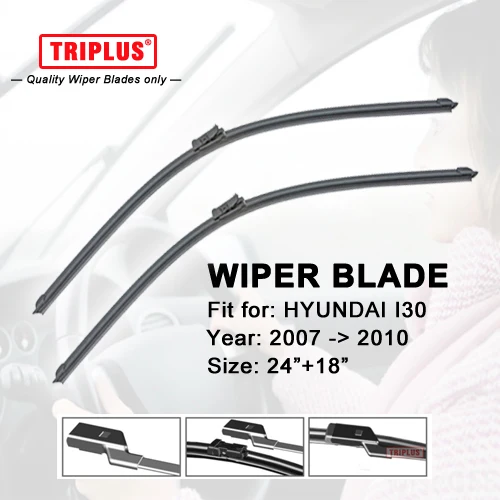 Wiper Blade for HYUNDAI I30 (2007 2010) 1set 24"+18",Flat Aero Beam