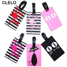 CLELO Luggage Tag Cartoon Animal Travel Accessorles Silica Gel Suitcase Id Address Holder Baggage Boarding Tag Portable Label