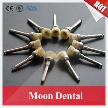 Популярная 100 шт/партия Фирменная Новинка 3# коричневая нейлоновая кисть для полировки Prophy кисть/чашка с ручкой для стоматологические украшения полировка металла