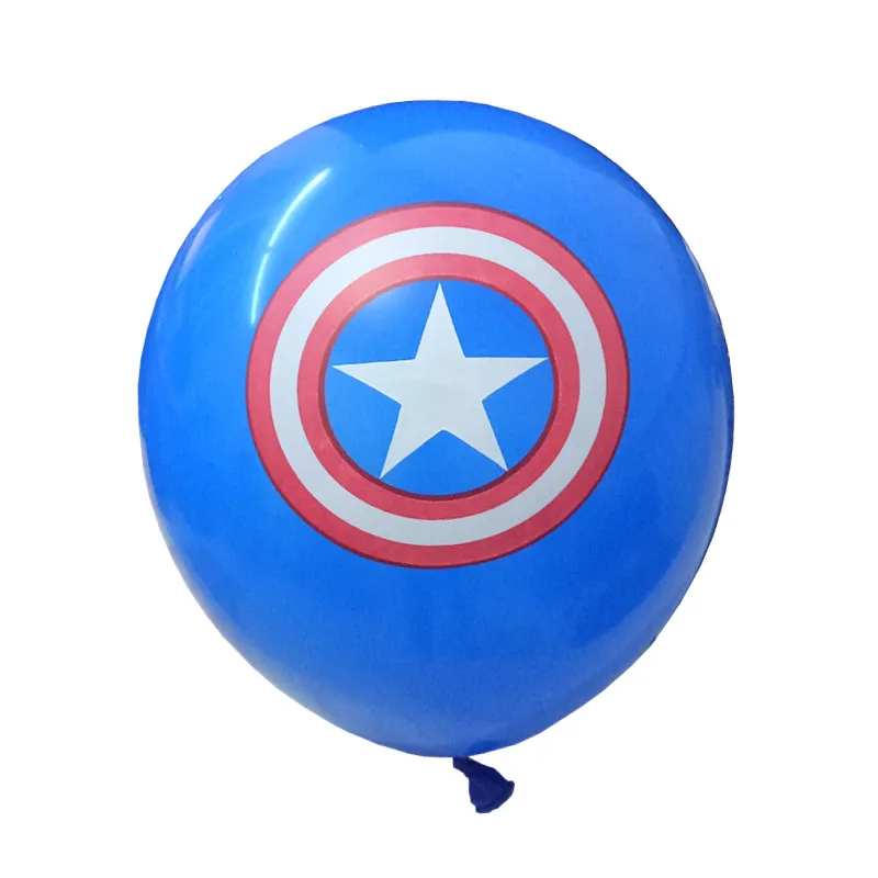 15 шт./лот 12 дюймов Мстители Alliance синие, красные воздушные шарики из латекса Капитан Америка щит Globos классический герой тематическая вечеринка на день рождения Декор - Цвет: As shown