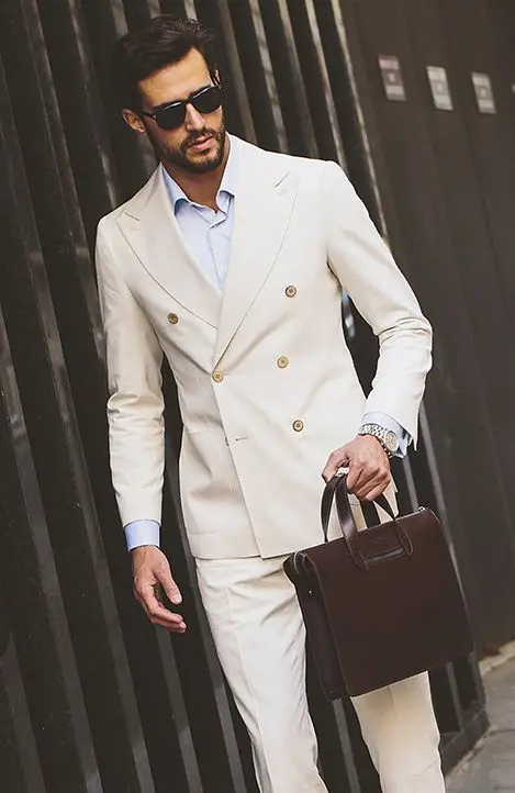 Stile italiano Doppio Petto Bianco Uomo Vestito 2 Pezzi Mens Wedding Prom  Cena Abiti Slim Fit Smoking Dello Sposo blazer masculino|suit weight|suited  pokersuit women - AliExpress