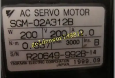 DHL/EMS SGM 02A312B Yaskawa СЕРВОДВИГАТЕЛЬ ПЕРЕМЕННОГО ТОКА хорошо в состоянии для