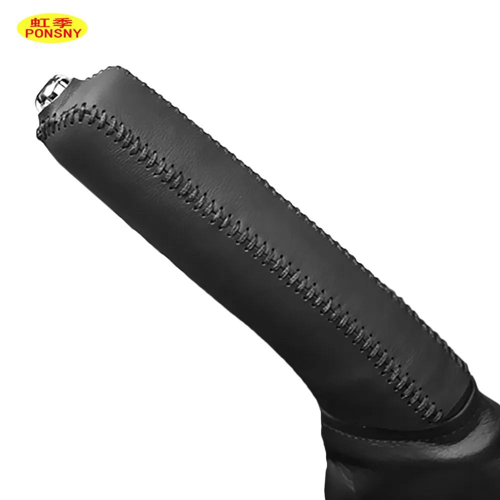 PONSNY Car Handbrake Covers Case for TOYOTA Corolla 2007- Genuine Leather Car-styling Handbrake Grips Cover