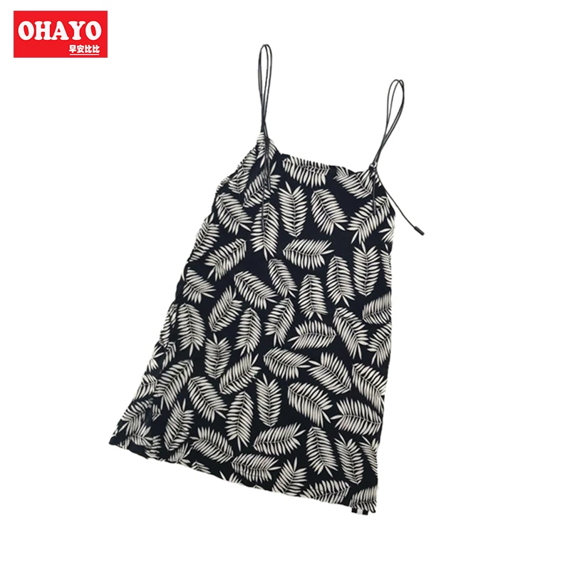 OHAYO Girls Europe and America College Street Style Cotton Feather Pattern T-Shirt Black Dress Girl | Детская одежда и обувь