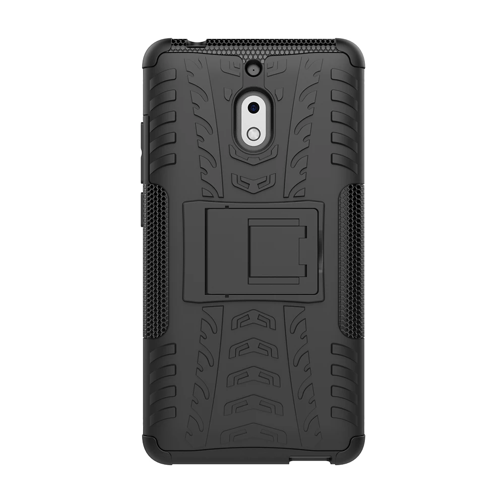 

For Nokia 2.1 For Samsung Galaxy A20/A30/A50 Case Dual Layer Tire Pattern Kickstand Armor Shockproof Cover For LG G8 ThinQ