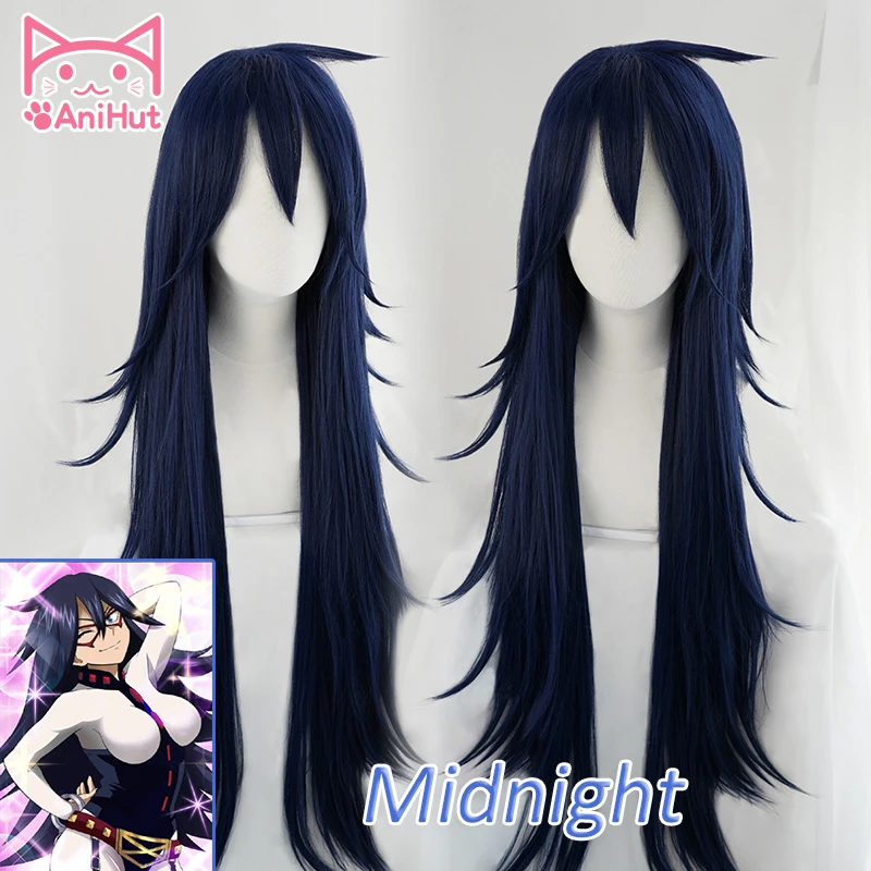 Anihut ミッドナイト Nemuri Kayama コスプレウィッグ私のヒーロー学界コスプレウィッグ合成青髪のアニメ僕なしヒーロー学界コスプレ Anime Costumes Aliexpress