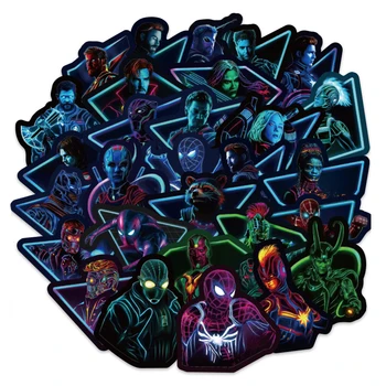 

100pcs/set Neon Super Hero Stickers Marvel Sticker Skateboard Motorcycle Luggage For Laptop Set Pvc Waterproof Superhero