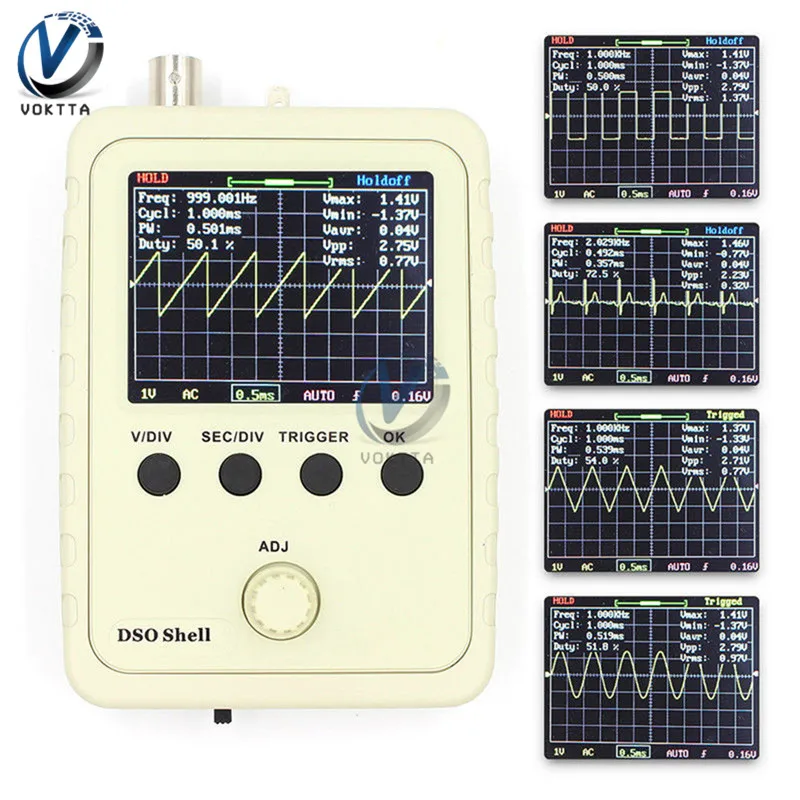 Полностью Собранный/DIY комплект 15001K DIY цифровой осциллограф комплект 2,4 дюймов с корпусом чехол-коробка