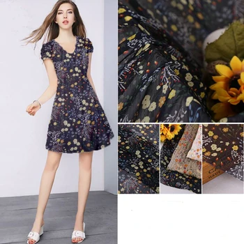 

Imported chiffon jacquard satin silk fabric for fashion women dress skirt handmade home delicate tecido textile by meter DIY