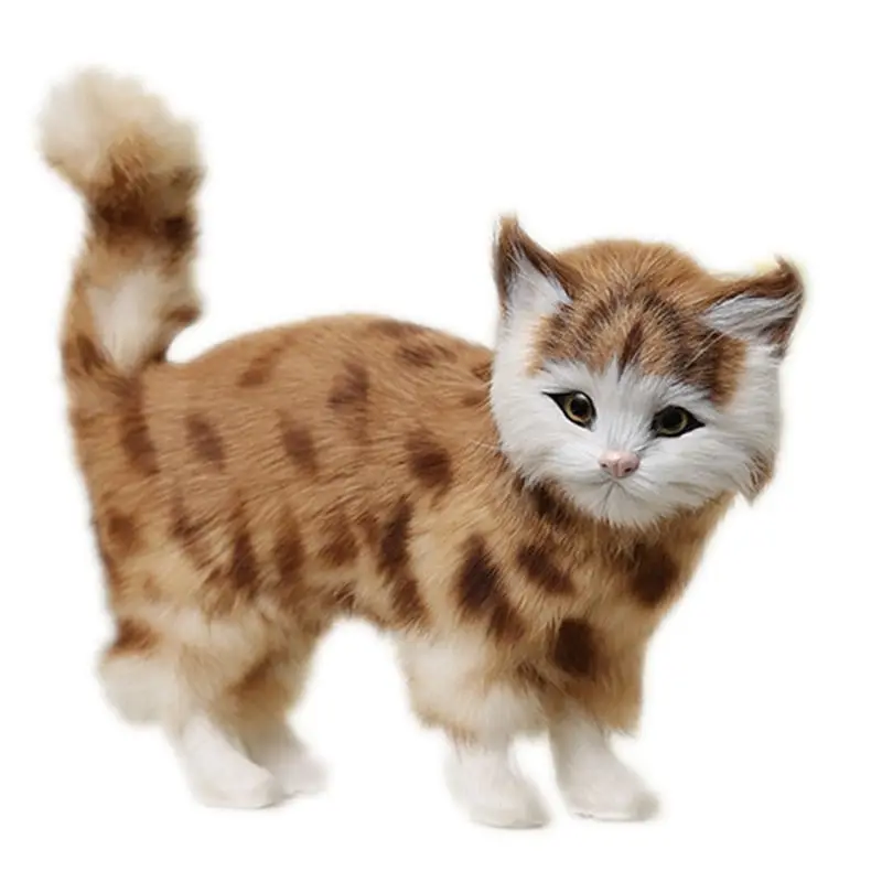 Реалистичная модель ходящей кошки ходячая кошка кукла детские плюшевые животные