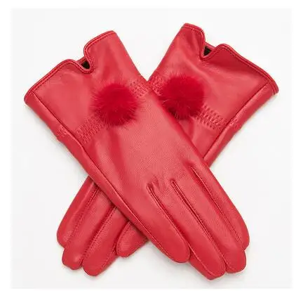Женские кожаные перчатки со скидкой, цветные перчатки из натуральной кожи, женские перчатки из овчины, женские тонкие термоперчатки из меха норки, новинка - Цвет: 20