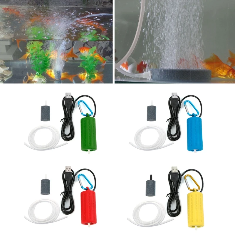 

1 Set Portable Mini USB Aquarium Fish Tank Oxygen Air Pump Mute Energy Save Compressor
