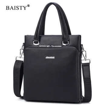 

BAISTY Brand 2019 New Fashion Handbag New Men High quality solid crossbody bag PU Leather luxury design Men Business briefcase