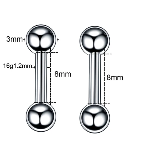 2 шт./лот, Пирсинг из нержавеющей стали, пирсинг, пирсинг в носу, пирсинг на спирали бровей, пирсинг, штанга, пирсинг, лингуа, ювелирные изделия для тела - Окраска металла: Style 22