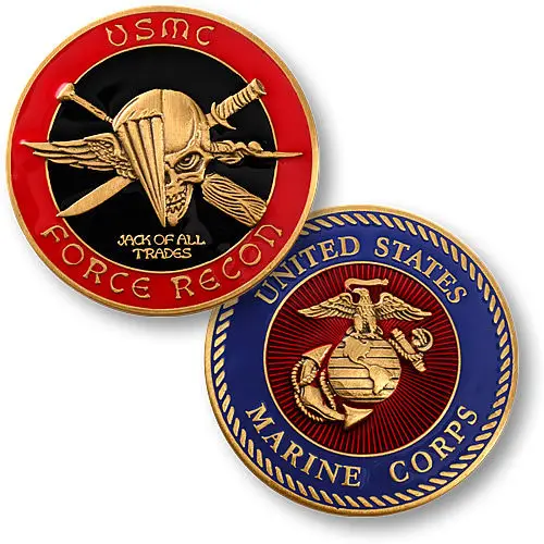 Морской корпус США/Force Recon-USMC Challenge Coin 100 шт./лот DHL Бесплатная доставка | Дом и сад