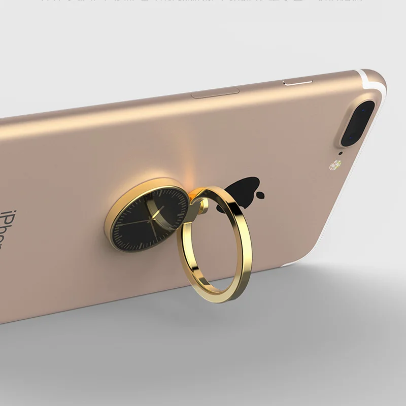 Luxury 360 Degree Metal Finger Ring Holder Smartphone Mobile Phone Finger Stand Holder For iPhone 8 7 6 Redmi Note 4 Samsung