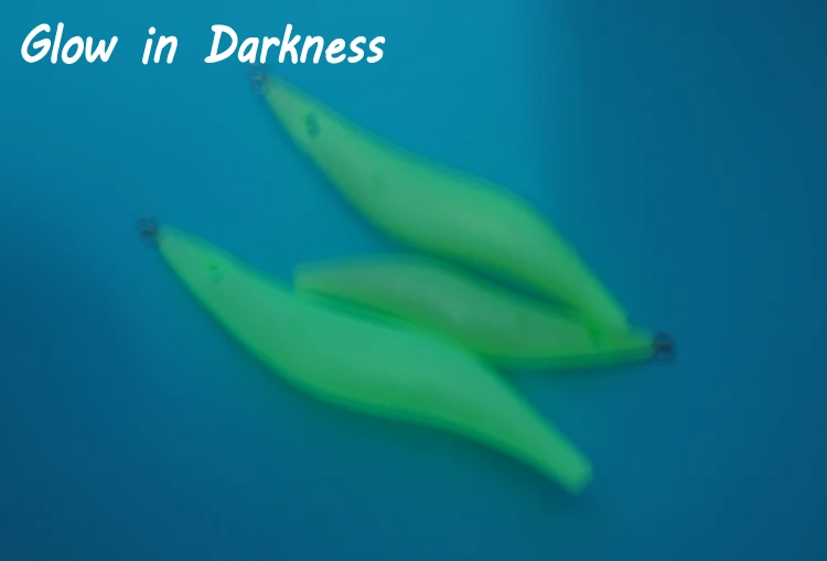 Bimoo 20 штук Squid джиг заготовок кальмар приманки креветки DIY тела белый светятся в темноте флуоресцентный#2,5#3,0#3,5
