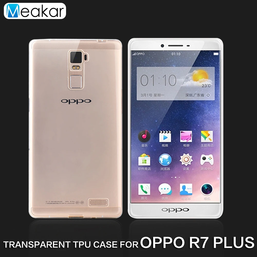 Прозрачный мягкий силиконовый чехол из ТПУ 6 0 для OPPO R7 Plus сотового телефона |