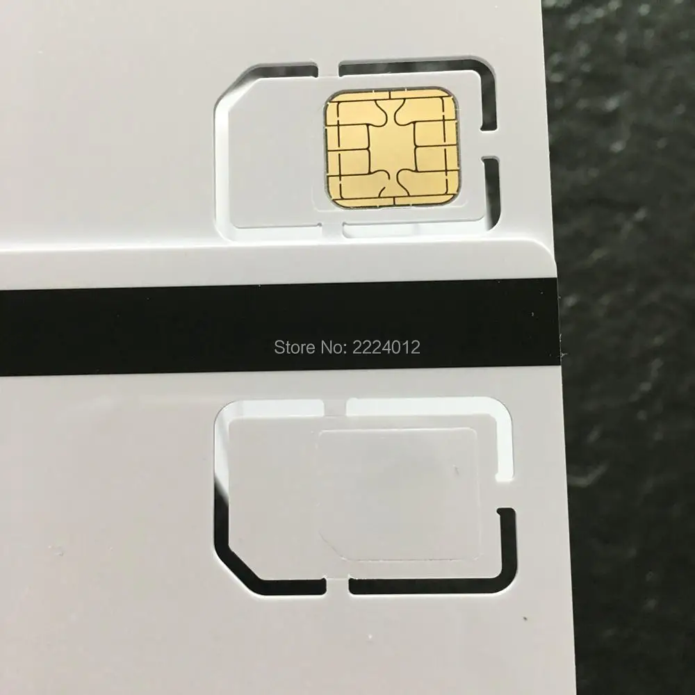 JCOP J2A040 40K with 2 Track HiCO Magstripe SIM Size 2FF Standard 3FF Micro Comobo Smart Card + TK Value