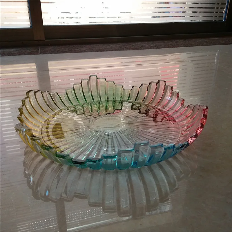 

2 Pack Color Creative Fruit Plate European Modern Living Room Home Dish Fruit Dish Dry Candy Snacks Fruit Bowl