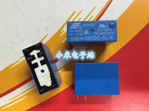 

Free shipping new relay SMIH-09VDC-SL-A 9V 16A 250V 6Pin 10pcs/lot