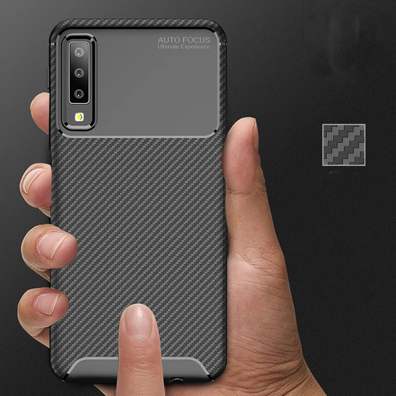 A7 2018 Armor Carbon Fiber Case for Samsung Galaxy A7 2018 Case Silicone Back Cover for Galaxy A750 Cell Cover Coque Fundas A7 2018 Armor Carbon Fiber Case for Samsung Galaxy A7 2018 Case Silicone Back Cover for Galaxy A750 Cell Cover Coque Fundas