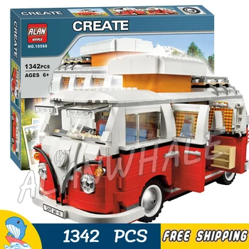 

1342pcs Creator Expert Volkswagen T1 Camper Van Recreational Vehicle 10569 Figure Building Blocks Toy Compatible with LagoING