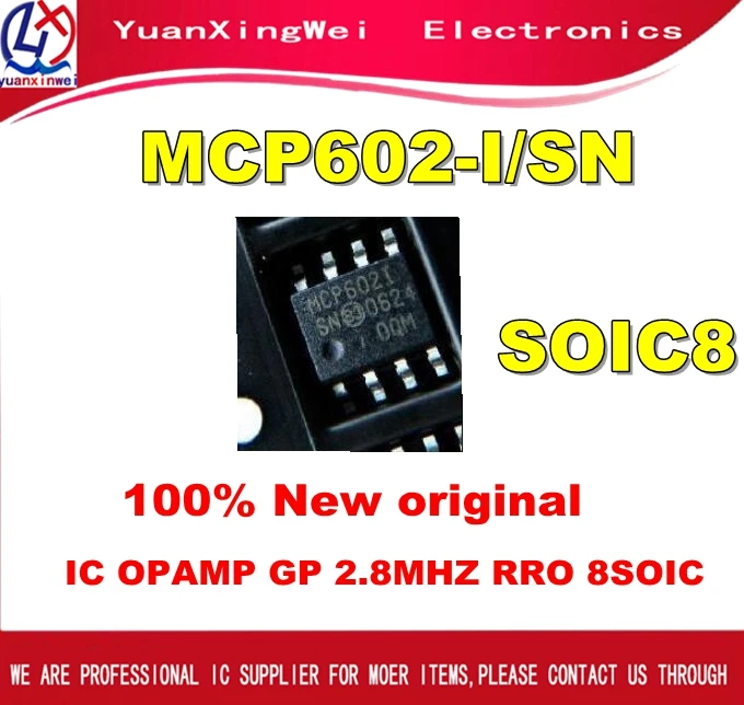 

Free shippin 1pcs/lot MCP602 MCP602I MCP602-I/SN SOP8 new original