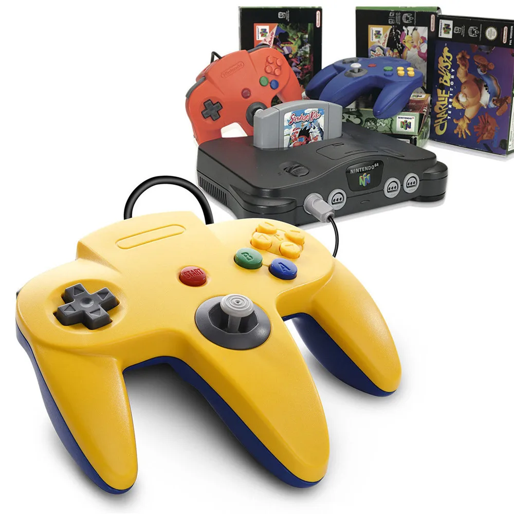 Классический проводной геймпад джойстик для N64 64 игровая консоль в стиле ретро