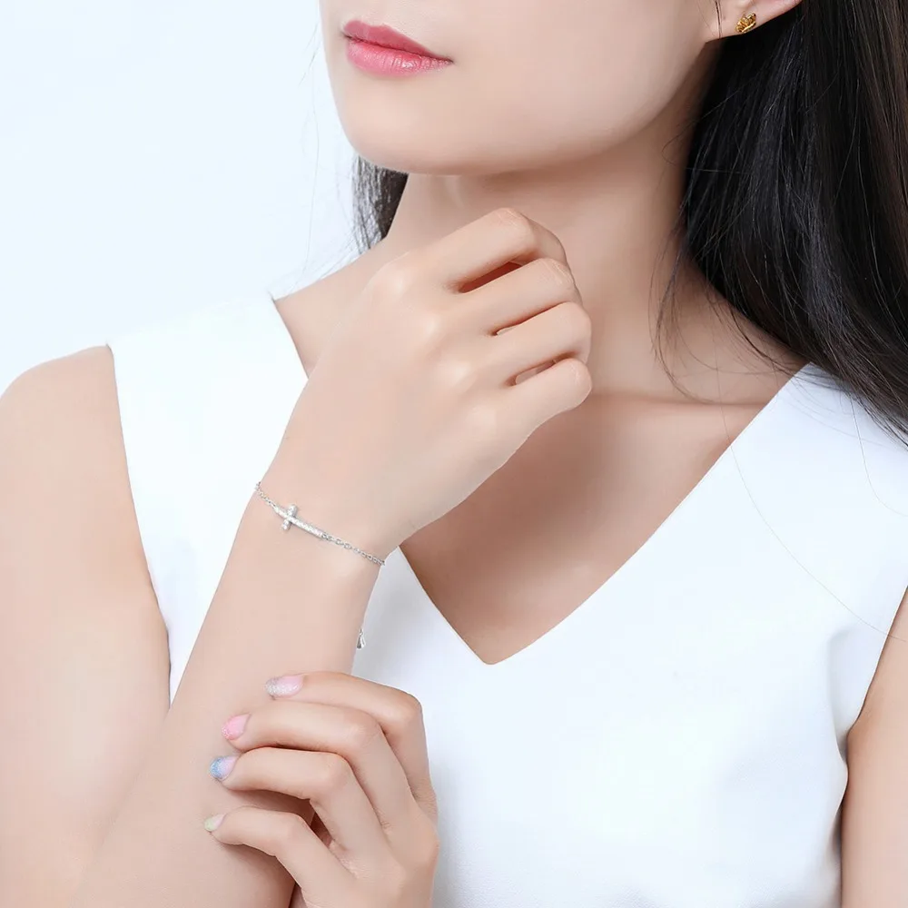 UMODE модный очаровательный браслет со скрещивающимися цепочками модные с чешскими кристаллами ювелирные изделия для женщин кубический цирконий регулируемый браслет корейский UB0146