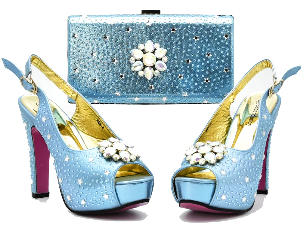 

2018 italian design shoes and bag set to match african aso ebi wedding tulle lace fabric dress size 37 to 42 free ship SB8153-1