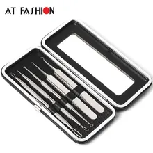 5 шт. Пинцет для удаления угрей, набор для удаления угрей, набор для удаления угрей, игла для удаления угрей, экстрактор для удаления черных точек, инструмент для ухода за кожей лица