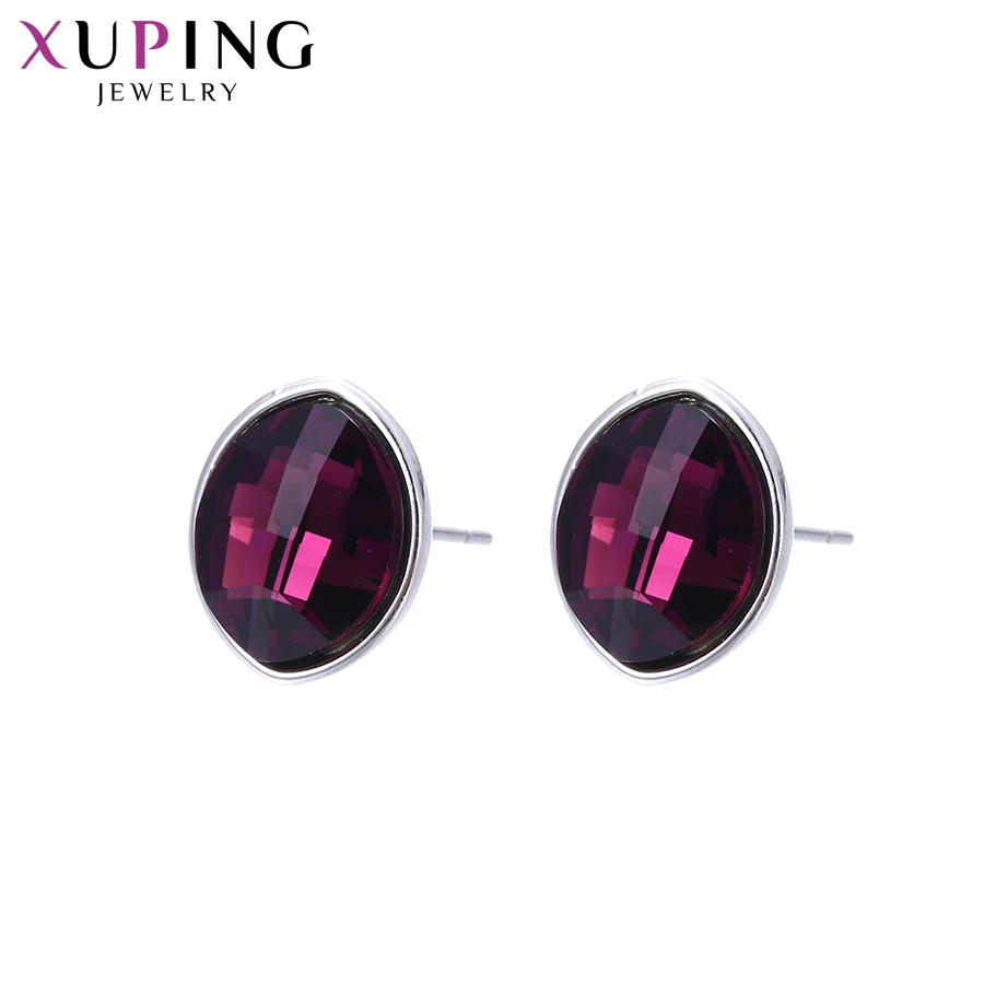 Xuping простые круглые дизайнерские гвоздики, красочные кристаллы от Swarovski, модные украшения для женщин, подарки, S141.6-95380