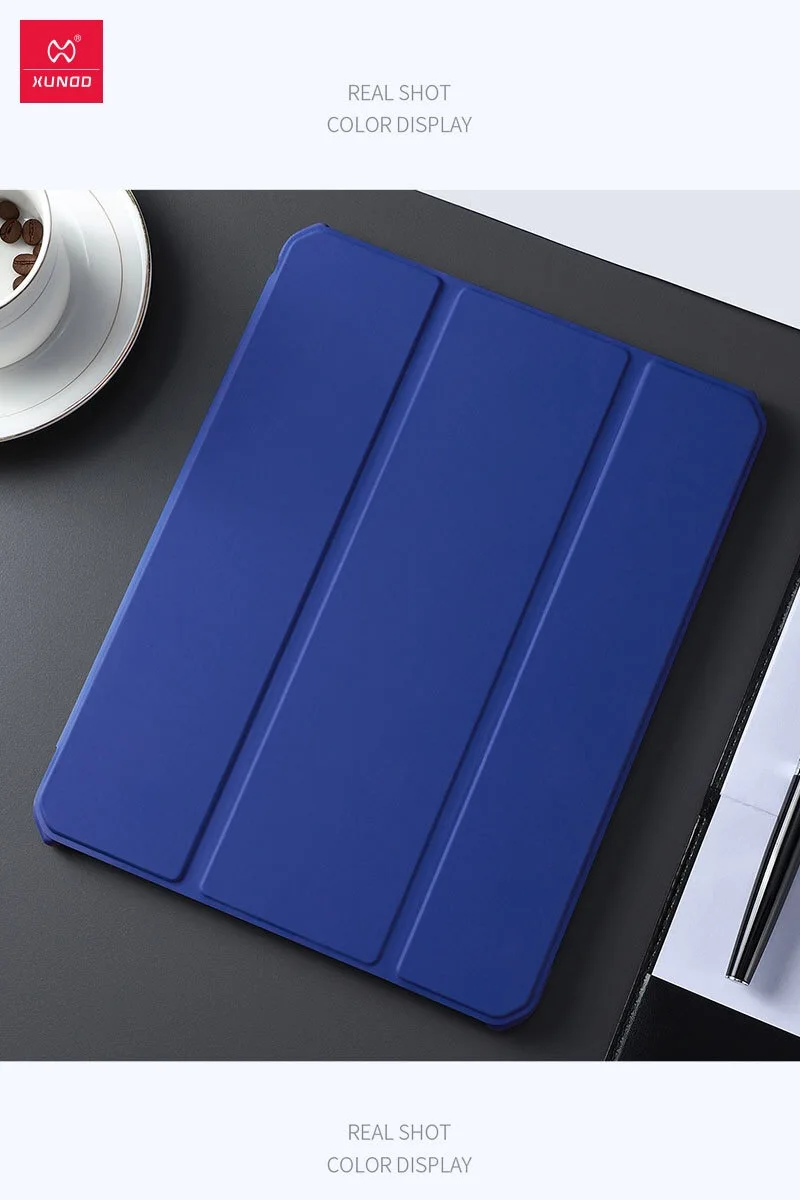 Xundd откидная крышка для iPad Pro 12,9 2018 защита от ударов при падении смарт-чехол с магнитом для iPad Pro 11 10,5 с держателем ручки кожаный TPU корпус