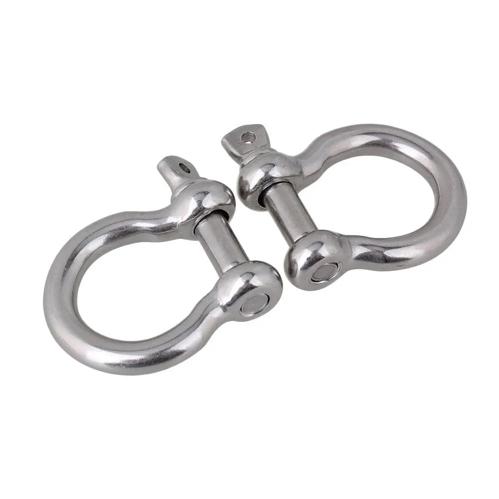 M12 304 Stainless Steel Screw Pin Anchor Shackle Bow Rigging European Style 