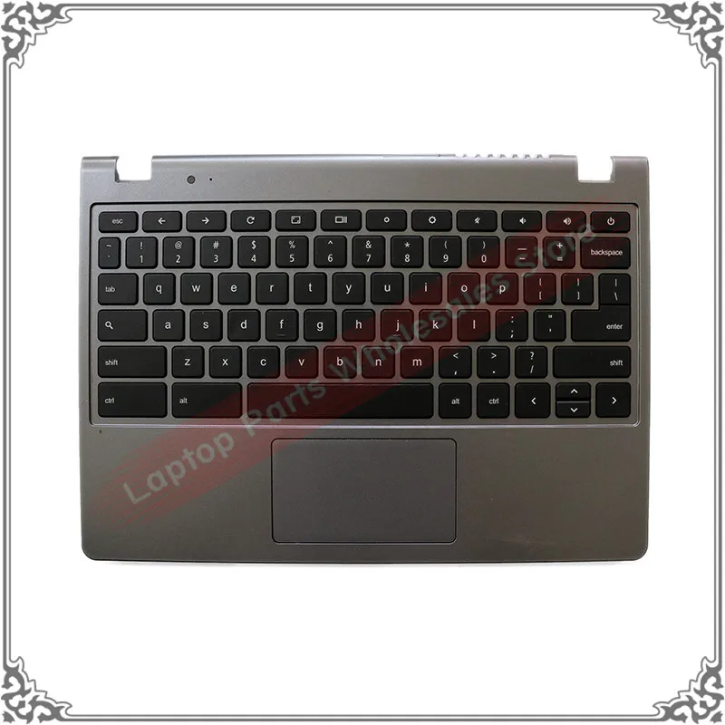 Original Laptop Top Case Touch Pad With US Keyboard For ACER Chromebook C720 C720P C730 C740