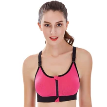 Tonichella Для женщин передняя молния Push Up Спортивные майки Мягкий противоударный тренажерный зал Фитнес быстросохнущие спортивные Бег Йога Топы корректирующие scl131