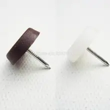 32 шт. коричневый белый нейлон мебель стул стол диван ноги база скользит Защита от скольжения шум убийца гвоздь на диаметр 17 мм