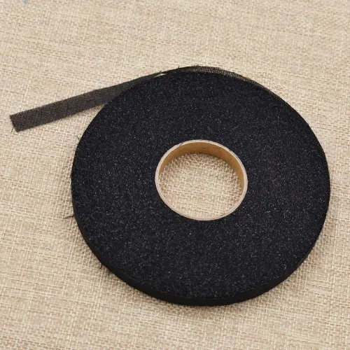 50 м черно-белая прокладочная лента Железная на клейкой ткани для DIY одежды мешок ручной работы ремесло швейная ткань материал - Цвет: Black