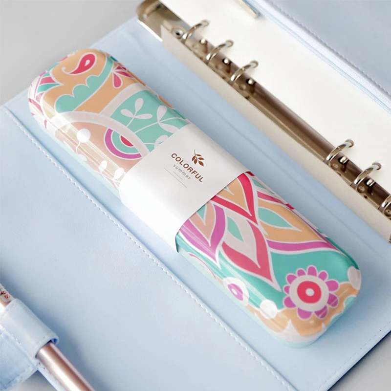 2019 New Cute Metal Tin Pen Pencil Box School Stationary Makeup Case