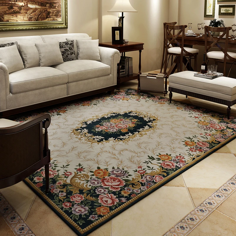 Американский стиль ковер деревенский журнальный столик для гостиной ковер синель прямоугольник мода большой коврик