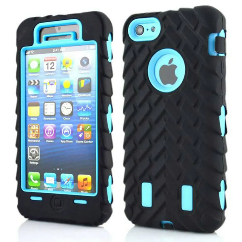5 5S SE 5C 6 6S 7 Plus 4 4S New Tyre Tire Tread Robot Hybrid Anti Shock Armor Rubber Silicone Back Case Skin Cover For iPhone |
