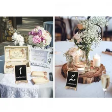 OurWarm 30 шт. Классная доска Свадебные знаки место карты номера свадебных столов держатель для карт Причастие сувениры